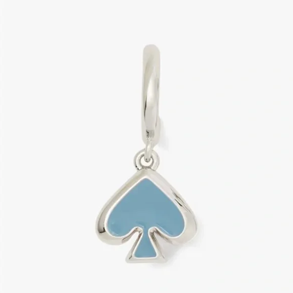 NWT Everyday Spade Enamel Huggies Tiffany Blue & Silver - Picture 3 of 3